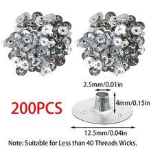 100/200/500/1000個 12.5mm(0.5英吋)金屬燭芯固定座，適用於芳香療法蠟燭製作DIY，愛好者的最佳選擇 - Gray - 查看 9