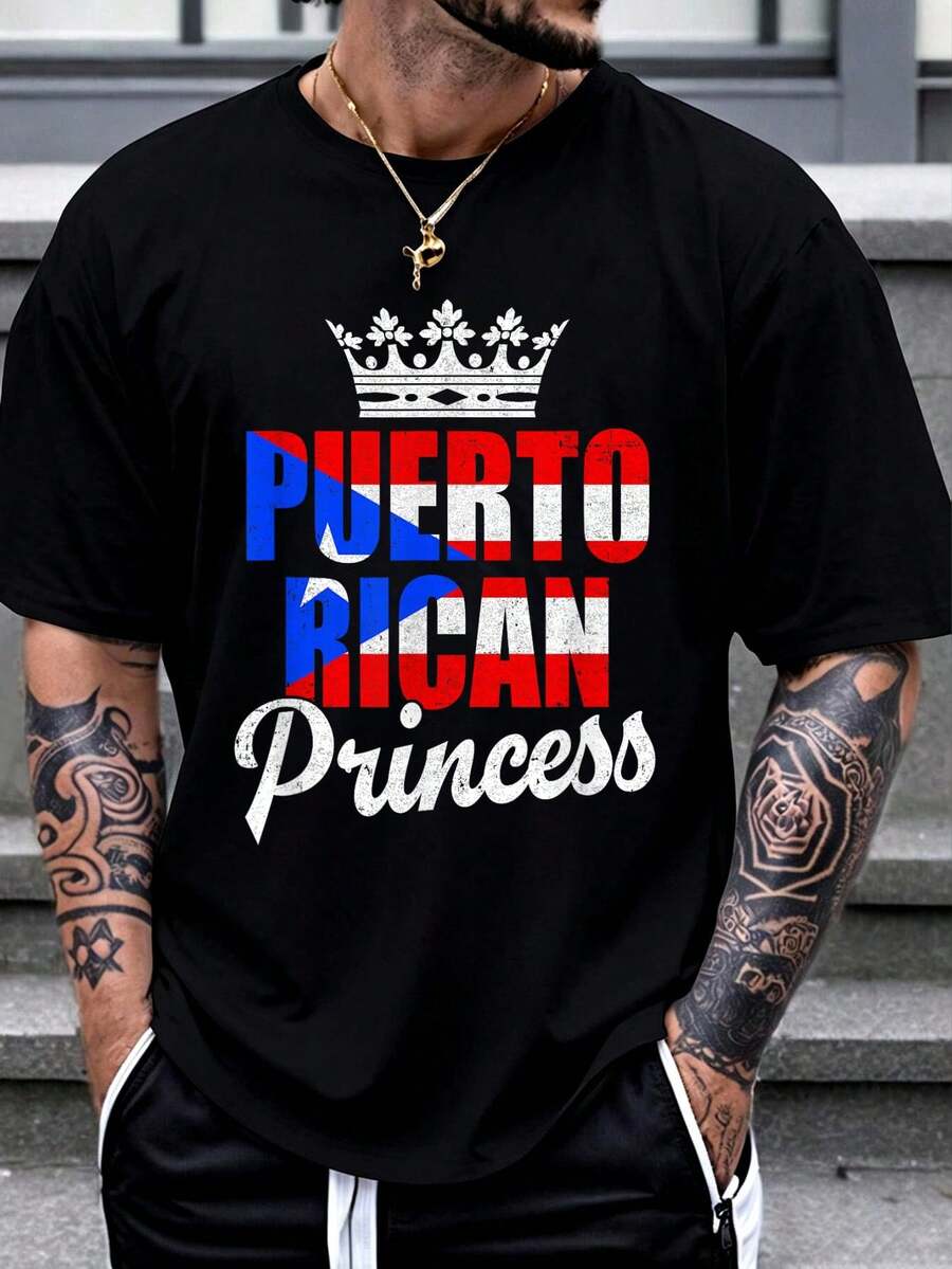 100% Cotton Chancla Survivor Puerto Rican Puerto Rico Funny Spanish Joke T-Shirt Women's Men Graphic Tee - 黑色7 - 查看 1