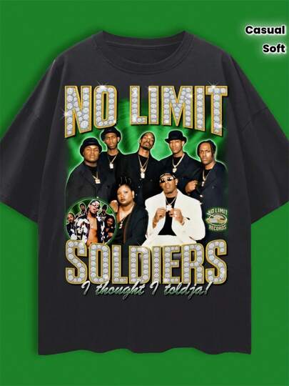 [Perfect Gift] Men And Women No Limit Soldiers' Unisex 100% T-Shirt, Soft, All Season Casual Streetwear Essential, All-Match All Season Style, Afforda
