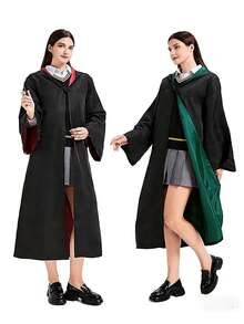 Potter Magic Theme Costume - Harry's Party Cloak, Magic Robe And Glasses Frame Set, Dark Style Uniform, Wizard Magic Research Clothing Accessories, Suitable For Halloween, Christmas, Carnival, Movie Festival And Magic Theme Role-Playing Activities, Unisex - Multicolor - View 3