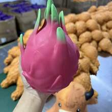 Extra Large Dragon Fruit Squishy Slow Rising Stress Relief Toy Realistic Fruit Squeeze Toy - Multicolor - View 3
