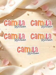 Customized Name Stickers, Personalized Stickers, Waterproof And Scratch-Resistant, Hollow Effect, Suitable For Cups, Personal Items, Lunch Boxes, Books, Computers, Phones, Coffee Mugs, Phone Cases, Ceramic Cups, Water Bottles, Holographic - Multicolor - View 10