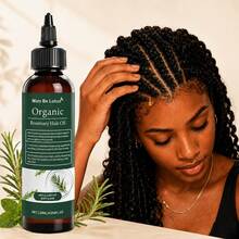 1 Bottle 120ml Organic Rosemary Hair Oil, Infused With Rosemary Extract And Multiple Plant Oil Ingredients, Lightweight And Easy To Apply, Non-Greasy And Non-Sticky, Suitable For Dry, Frizzy, Curly, Wavy, Straight And Chemically Treated Hair Daily Care, Helps Nourish Scalp And Hair Strands, Improves Dry And Messy Appearance, Enhances Softness, Smoothness And Natural Shine - Organic Rosemary Hair Oil - View 5