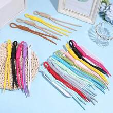 20/15/10/5/1pc Handmade Woven Colorful Nylon Rope Knot Keychain, Phone Charm, Bag Pendant - Fashion Wrist Strap Keychain With Carabiner, Woven Lanyard Suitable For Keys, Bag Charms, Key Rings, Wallet Decoration And Car Accessories, Random Color - Colored Nylon Rope - View 8