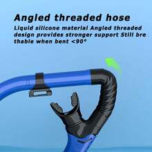 Adult Snorkel, Dual-Channel Exhaust, Full Dry Breathing System, Independent Drainage Valve, Suitable For Swimming, Snorkeling And Other Outdoor Water Sports, 7 Colors Available - Multicolor - View 3