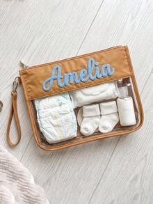 Custom Made Toiletry Bag Diaper Bag, Custom Baby Storage Bag, Portable Travel Toiletry Bag With Large Capacity Newborn Travel Bag, Baby Shower Gift - Multicolor - View 6