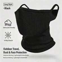 1PC Autumn/Winter Outdoor Windproof Cycling Mask, Cycling Face Cover Headgear, Unisex Motorcycle/Bicycle Breathable Face Mask, Cycling Accessory - Multicolor - View 8