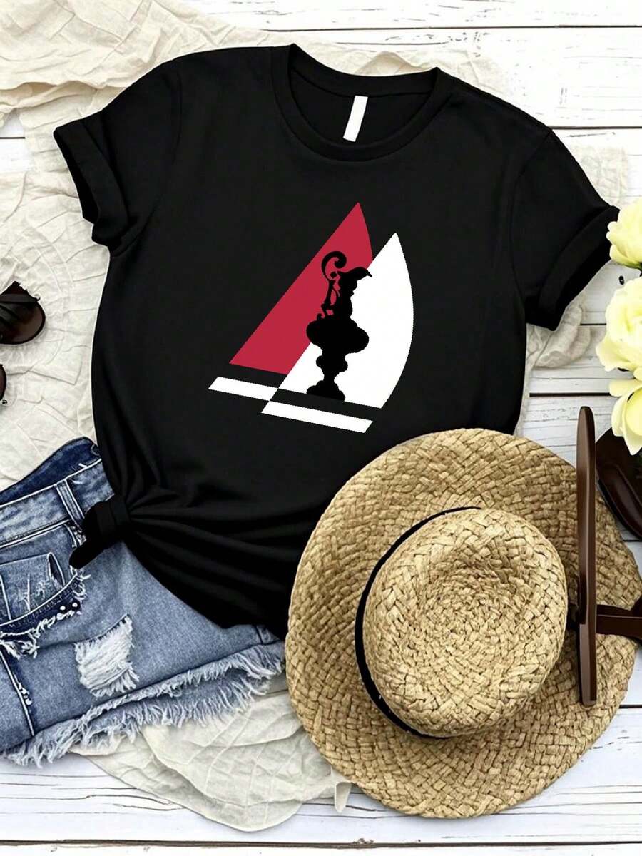Women T-Shirts - 黑色 - 查看 1