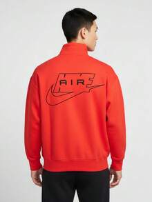 Nike Jaket Tenun Tanpa Tudung Pria AS M NK AIR FLC TRK JKT IF1263-696 - Merah - View 2
