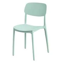 Silla de Comedor con Respaldo Cuadrado, Apilable, de Plástico Premium, Sillas de Comedor Apilables de Plástico Contemporáneas (Azul) - Azul - Ver 1