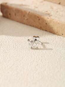 MODIAN 0.3CT Marquise Cut Moissanite Cartilage Ear 925 Sterling Sliver Earrings Heart Screw Stud Earrings For Women Fine Jewelry - Silver - View 7