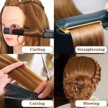 Hair Mannequin Head Practice Head For Braiding | Manikin Head With Clamp Stand Doll Head For Hair Styling Practice Kit For Kids And Cosmetology - View 6