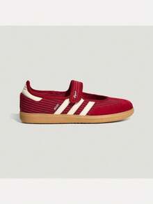 Adidas Originals Women's ORIGINALS SAMBA JANE "T-Strap" Retro Mary Jane Sneakers KH7833 - Red and White - View 2