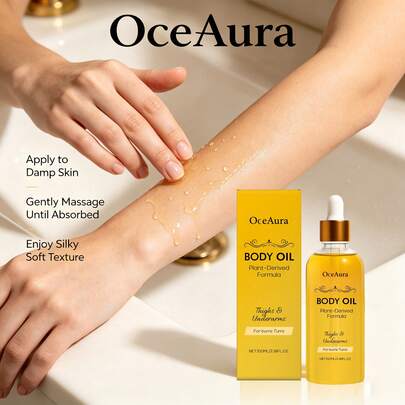 1box2boxs 100ml Body Moisturizing Oil – Daily Nourishing Massage Care For Soft, Smooth & Radiant Skin, Lightweight Non-Greasy, Deeply Hydrates & Conditions, Restores Natural Suppleness & Glow, Great For Home, Travel Or On-The-Go, Perfect Holiday Gift