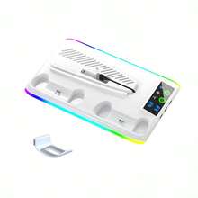 IPlay P-5/Slim/Pro Disc And Digital Game Console Stand, P-5 Multifunctional Charging And Cooling Base With RGB Backlight, 3-Speed Cooling Fan, 3 USB Ports And 1 Headphone Holder - (White/Black) - Multicolor - View 12