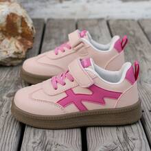 Spring/Autumn New Style Hook And Loop Sneakers, Casual Sports Shoes For Little Girls - Pink - View 2