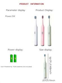 AXH. Cepillo de dientes eléctrico automático, cabezal de cepillo de cerdas suaves, cepillo de dientes para limpieza oral de adultos - Multicolor - Ver 5