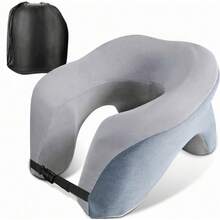 360° Head Support Memory Foam 2-In-1 Neck Pillow, With Storage Bag, Adjustable Buckle, Suitable For Travel, Home, Office And Gaming - Multicolor - View 11
