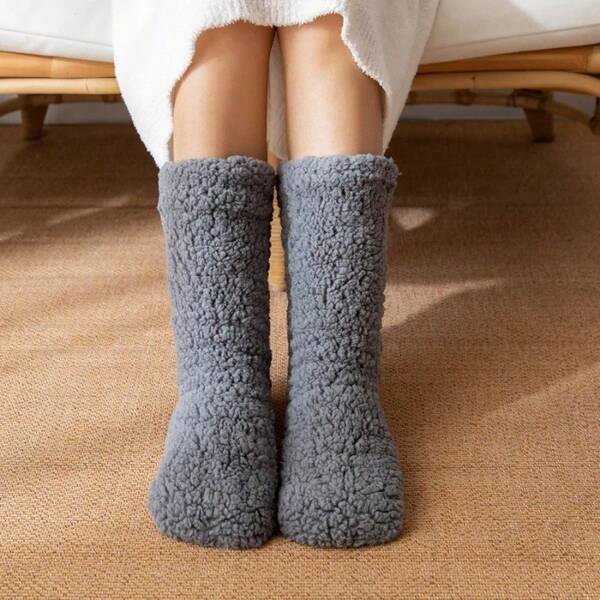 CT TAPESOCKS Kaos Kaki Termal Tebal untuk Wanita, Hangat di Musim Dingin, Nyaman, Lembut, Tebal, Plus Beludru, Anti Selip, Cocok untuk Tidur, Hadiah Halloween