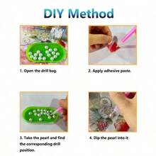 DIY Christmas Pearl Diamond Painting Art Kit With Frame, Christmas Pearl Beads Handmade Art, Suitable For Adults And Beginners, Gemstone Diamond Drill Bead Painting, Home Wall Decor - A - View 10