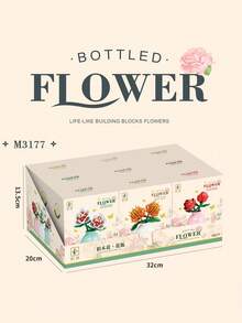 Flower Building Block Bouquet With Vase, DIY Building Block Plant Model, Aesthetic Room Desktop Decoration, Suitable For Children 6 Years And Above, Ideal Gift For Friends And Girls - Multicolor - View 12