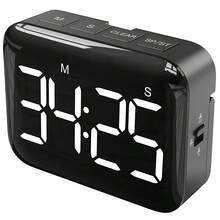 Mini Digital Kitchen Timer, Black Body With High-Brightness Red LED Display, Simple One-Button Operation, Portable Timer Suitable For Cooking, Baking, Studying, Office And Daily Use - Other - View 8