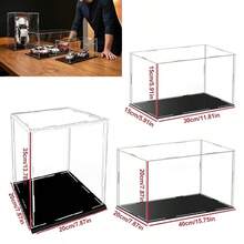 20/30/40cm Acrylic Display Case Dustproof Box Perspex Clear Collectibles Model - 40*20*20cm - View 8