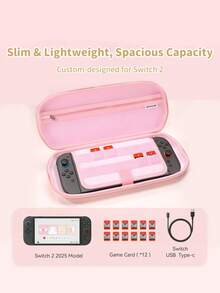 GeekShare Star Wing Series Switch2 (2025) Portable Storage Bag, Hard Shell Protective Case With 12 Game Card Slots, Suitable For Switch2 Console And Game Accessories - View 3