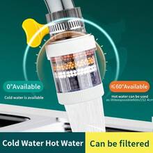 Filtro de grifo, purificador de agua universal anti-salpicaduras, adecuado para grifo de fregadero de cocina, aireador de grifo doméstico, desmontable y lavable, filtra impurezas en el agua, adecuado para Europa y América, viene con adaptador, nuevo producto de verano. - azul - Ver 5