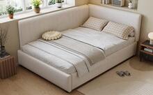 Sofa Bed Frame Beige 194 X 146.5 X 82.5 Cm - Beige - View 9