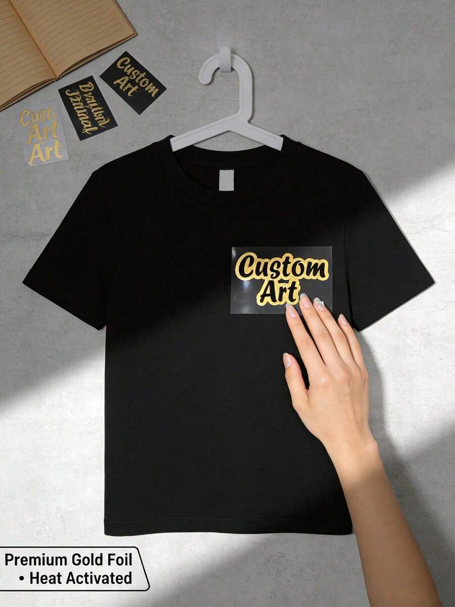 Custom Heat Transfer Stickers, Heat-Cold PET White Ink Transfer Film, Digital Offset Heat Press T-Shirt Printing, Personalized Text And Photo Sublimation Printing, Chest Logo Decals, DTF Transfers