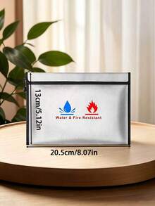 Flame Resistant Document Bag, Including A Set Of Fire And Flame Resistant Money Bags, Made Of Non-Irritating Silicone Coating, For Safe Storage Of Cash, Important Documents, Jewelry, And Passports, To Enhance Fire Protection For Valuables. Perfect For Home Storage Of Property Documents, School Storage Of Exam Papers And Certificates, And Office Storage Of Contract Documents - A - View 5