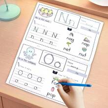 Children's Large Activity Book, Fun Letter Practice Worksheets, Early Learning Workbook, Suitable For Boys And Girls Home Study And Travel Gift - Alphabet Book - View 2
