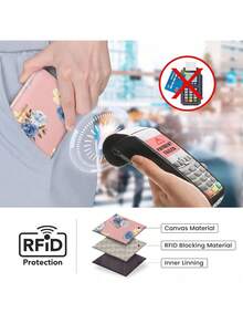 Pomelo Best Women Floral Canvas Zipper Wallet RFID Blocking 12 Card Slots 5 Bill Slots Coin Pocket Large Capacity Long Purse,Small Wallets For Women - Multicolor - View 6