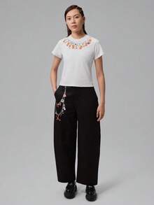 Jordan Women's AS W J FLT 91 WL Baggy Pants Woven Long Pants IR6307-010 - Black - View 6