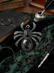 Halloween Rhinestone Spider Brooches For Women Unisex Creativity Animal Pins Party Jewelry Unique Fashion Accessories Friends Gatherings Holiday Gifts - Spider - View 25