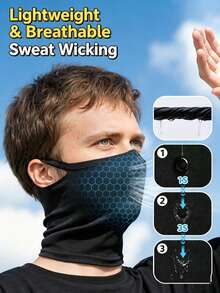 1PC Autumn/Winter Outdoor Windproof Cycling Mask, Cycling Face Cover Headgear, Unisex Motorcycle/Bicycle Breathable Face Mask, Cycling Accessory - Multicolor - View 2
