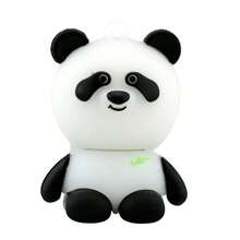 BIYETIMI 128GB Panda Shaped USB Flash Drive 64GB 32GB Cute Silicone USB 2.0 Flash Drive Exquisite Gift - Black - View 3