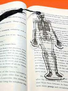 Halloween Transparent Acrylic Bat Pattern Bookmark With Black Tassel, Multiple Sizes Available - Thoughtful Gift For Bookworms, Colleagues And Relatives; Acrylic Bookmark Decoration, Perfect For Halloween And Back To School Season - One Size Fits All - View 9