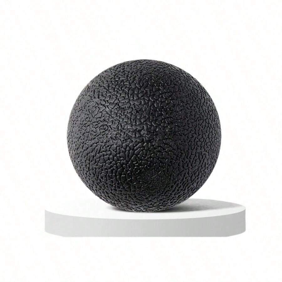 Bola de fascia, bola de masaje, relajación muscular, deporte y fitness, yoga, bola de masaje en forma de cacahuete, alivio del dolor por presión en puntos gatillo - Negro - 1 unidad - Ver 1