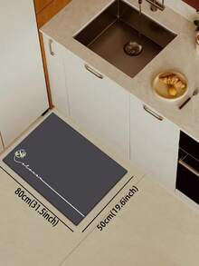 1 Pc Gray Wishing Grass Pattern Kitchen Mat, 3.5 Mm Soft Rubber That Absorbs Water And Is Easy To Clean. Suitable For Corridors, Bathrooms, Living Rooms, Outdoor Door Mats, And Toilets. Useable Throughout The Year And For Various Holidays. - Multicolor - View 16