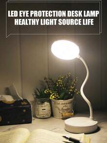 LED Desk Lamp, USB Rechargeable, 3-Level Adjustable Brightness, White/Natural/Warm Light Modes Switchable, Eye-Protection Lamp, Built-In Night Light Function - Multicolor - View 9