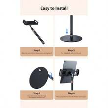 Adjustable Height Portable Monitor Stand, 24-47cm Height Desktop Monitor Stand, Suitable For 4.7-17.3 Inch Phones, Tablets, Portable Monitors, Multi-Device Desktop Support Stand - Multicolor - View 6