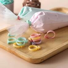 8/16pcs Reusable Silicone Piping Bag Ties, Piping Bag Clips, Suitable For Cookies, Cupcakes, Dessert Decoration Bags, Kitchen Gadgets, Baking Tools - Multicolor - View 9