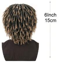 Headband Wig For Men 6Inch Short Afro Style Men's Synthetic Dreadlock Wig With Headband 100% Heat Resistant Fiber Daily Use Hairpiece - Multicolor - View 6