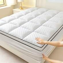 KTAbedding Thickened Mattress Pad, Soft Mattress Protector, Quilting Technology, Machine Washable, Strong And Wear-Resistant, Easy To Clean, Can Be Stretched Into 8-12 Inch Deep Pockets, Enhancing Bed Comfort - White - View 7
