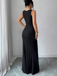 Women Short Dresses - Dark Green - View 4