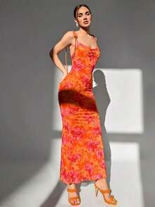 Women Short Dresses - Fuchsia Pink - View 7