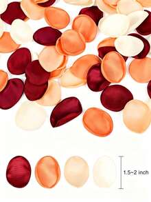 100/200/500/1000pcs Autumn Color Artificial Rose Petals, Suitable For Romantic Proposal And Confession, Gift Box Filling, Flower Basket Decoration, Aisle Scattering, Birthday, Graduation Ceremony, Wedding, Party And Halloween Decoration - Multiple Styles - View 3
