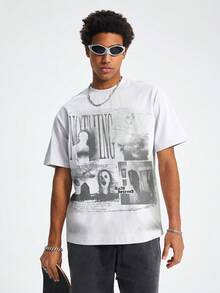 Tiny Spark Streetwear White Tee Shirt Vintage Graphic Ghost Shadow Graffiti Dark Style - White - View 3